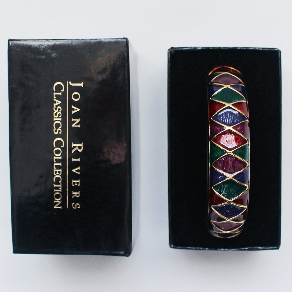 Joan Rivers Triangle Pattern Enamel Bracelet - image 3